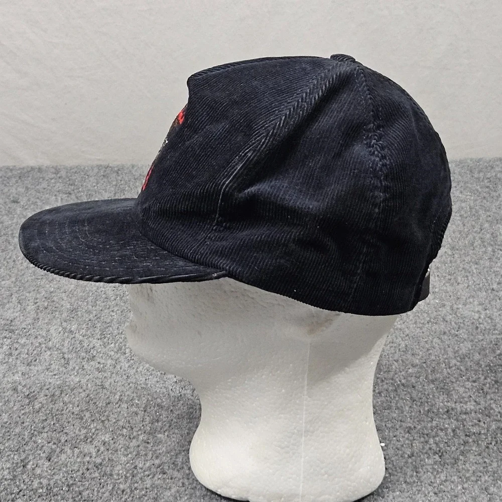 Vintage NRA ILA Corduroy Hat Strapback Navy Blue Eagle Embroidered Style Cap 80s
